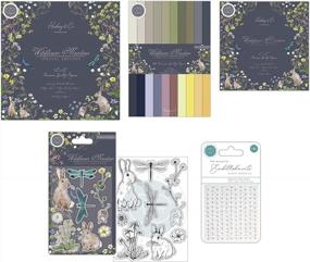 img 4 attached to Craft Consortium Wildflower Meadow Special Edition - Limited-Edition Designer'S Pack With 12X12 Paper Pad, A4 Solids Pack, 6X6 Pad, Clear Stamps & Dew Drops