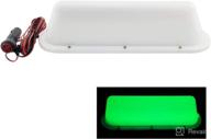 keehui blank shell with green led tape: 12v dc car taxi cab roof top sign light magnetic with 3m cigarette lighter power cords - enhance your vehicle with a premium taxi sign light logo