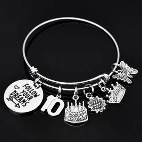 img 2 attached to M MOOHAM Expandable Charm Bracelet - Perfect Birthday Gift for Women and Girls: 10th to 90th, Friend, Mom, Daughter, Wife, Grandma