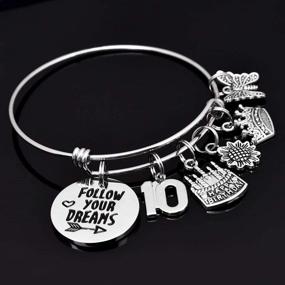 img 1 attached to M MOOHAM Expandable Charm Bracelet - Perfect Birthday Gift for Women and Girls: 10th to 90th, Friend, Mom, Daughter, Wife, Grandma
