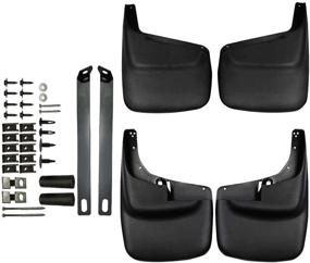 img 4 attached to 🚗 A-Premium Splash Guards Mud Flaps Mudflaps for Ford F-250 F-350 F-450 F-550 Super Duty (1999-2010) - Front and Rear 4-PC Set - No Factory Fender Flares