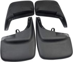 img 1 attached to 🚗 A-Premium Splash Guards Mud Flaps Mudflaps for Ford F-250 F-350 F-450 F-550 Super Duty (1999-2010) - Front and Rear 4-PC Set - No Factory Fender Flares