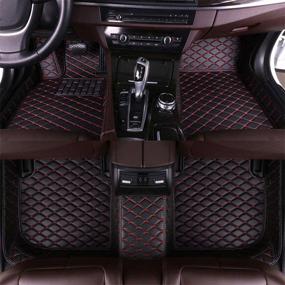 img 4 attached to Maite Custom Car Floor Mat - Perfect Fit for BMW 5 🚗 Series GT F07 528i 535i 2014-2017 - Full Surround XPE Leather Waterproof Carpets Mats