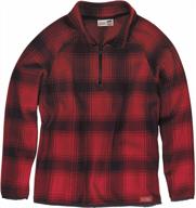stay cozy and in style with stormy kromer's men’s plaid quarter-zip fleece sweater jacket - the perfect weekend pullover logo