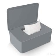 🧻 lefuyan wipes dispenser, dustproof tissue storage box case wet wipes holder with lid for home office desk (gray) logo