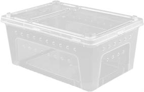 img 4 attached to POPETPOP Breeding Reptile Turtle Enclosure Plastic Container Reptiles & Amphibians