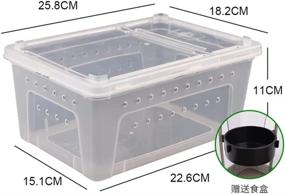 img 1 attached to POPETPOP Breeding Reptile Turtle Enclosure Plastic Container Reptiles & Amphibians