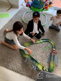 img 6 attached to 159 Pcs Dinosaur Glow In The Dark Race Train Track Toy For Boys & Girls Ages 3-7 | DinoManiacs By JitteryGit