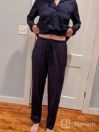img 1 attached to Women'S Modal Pajama Set - Soft Long Sleeve Sleepwear Top & Pants (S-XL) review by Tiffany Young