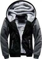 men's full zip winter fleece hoodie jackets - thick and warm coats by toloer логотип