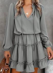 img 2 attached to Ruffled Casual Dresses for Women's Clothing at Happy Sailed