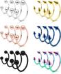 stainless steel septum hoop nose ring jewelry anicina 16g cartilage earrings helix tragus piercing jewerly logo
