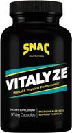 snac vitalyze mental alertness and physical performance enhancing energy supplement, 90 capsules logo