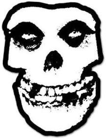 img 1 attached to 🤘 Misfits Skull Danzig Car Bumper Sticker Decal 4" x 5": Show Your Punk Rock Attitude On the Road!