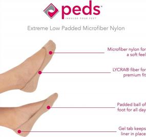img 3 attached to Women'S Padded Super Low Cut No Show Socks - Perfect For Pediatricians!