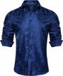 mens paisley floral dress shirt w/ collar pin brooch - dibangu logo