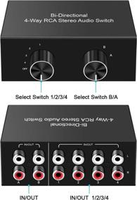 img 3 attached to RCA 2-In 4-Out Stereo Audio Switcher Plug & Play Compatible With TV, Blu -Ray Player, DVD Player, CD, Amplifier And Speaker