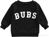 👧 matching toddler baby girl boy sis/bubba letter print crewneck sweatshirt pullover tops - sister and brother clothes логотип