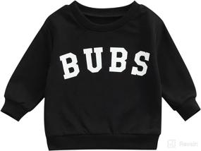 img 4 attached to 👧 Matching Toddler Baby Girl Boy SIS/Bubba Letter Print Crewneck Sweatshirt Pullover Tops - Sister and Brother Clothes