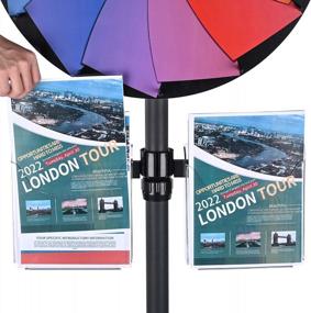 img 3 attached to Versatile WinSpin Prize Wheel/Brochure Holder For Showcase At Tradeshows: Clear Acrylic, 24-36 Inches