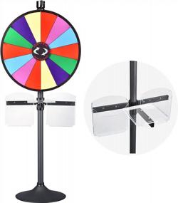 img 2 attached to Versatile WinSpin Prize Wheel/Brochure Holder For Showcase At Tradeshows: Clear Acrylic, 24-36 Inches