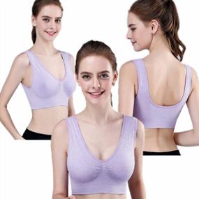 img 3 attached to MIXZONES Women'S Freedom Seamless Wireless Plus Size MagicLift Active Support Padded Bra 3Pack