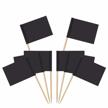 senkary 100 pack black blank toothpick flags: ideal paper flag picks for cupcakes, food, fruit, and party decorations - perfect cheese markers for improved search engine visibility logo