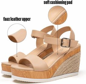 img 1 attached to Step Up Your Style With Katliu'S Comfortable Wedge Platform Sandals