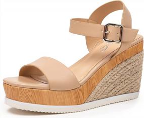 img 4 attached to Step Up Your Style With Katliu'S Comfortable Wedge Platform Sandals
