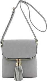 img 3 attached to Double Compartment Crossbody Tassel Accent Women's Handbags & Wallets : Crossbody Bags