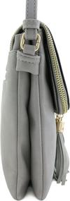 img 2 attached to Double Compartment Crossbody Tassel Accent Women's Handbags & Wallets : Crossbody Bags