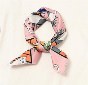 img 1 attached to 🌈 Stylish and Vibrant Hixixi Decorative Striped Neckerchief: A Must-Have Women's Accessory for Scarves & Wraps