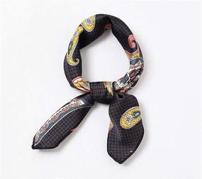 img 3 attached to 🌈 Stylish and Vibrant Hixixi Decorative Striped Neckerchief: A Must-Have Women's Accessory for Scarves & Wraps