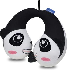 img 1 attached to Дорожная подушка для шеи INFANZIA Panda для детей - предотвращает падение головы и поддерживает шею, подбородок и голову с комфортом - идеальный подарок для малышей и детей
