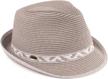 funky junque womens multicolor short brim fedora hat with upf50+ protection logo