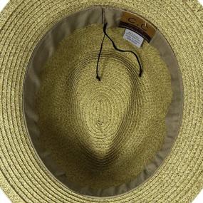img 1 attached to Шляпа Fedora коротких полей в стиле фанк женщин Junque Multicolor с предохранением от UPF50+