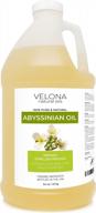 abyssinian oil by velona - 64 oz 100% pure and natural carrier oil cold pressed hair, body care use today - enjoy results logo