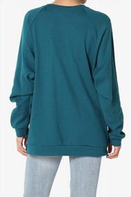 img 3 attached to Cotton Raglan Crew Neck Pullover Top With Loose Fit And Comfy Long Sleeves From TheMogan