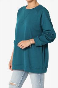 img 2 attached to Cotton Raglan Crew Neck Pullover Top With Loose Fit And Comfy Long Sleeves From TheMogan