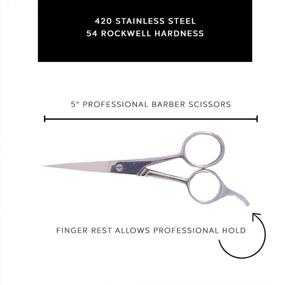 img 1 attached to Dreamcut Professional 5" Stainless Steel Barber Scissors - Perfect For Hair Cutting & Trimming!
