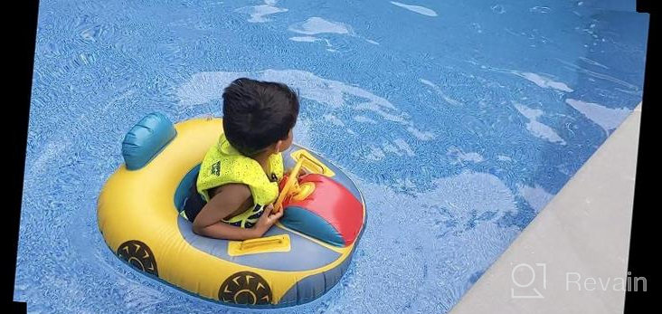 img 1 attached to Cute Child Kids Inflatable Pool Float PVC Summer Swim Float Air Bed Lake Boat Swimming Floats With 2 Handles Surfing Raft Bodyboard Floating Mattress Seat Swim Ring For Girls Boys 1-5 Years review by Jarrod Zuvers