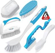 🧹 ultimate 6 pack deep cleaning brush set for household - kitchen, bathroom, and more! logo