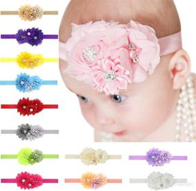 img 1 attached to 👑 LD DRESS Lovely Baby Girl Headbands with Rhinestone Flower Princess Design (Size: 28)