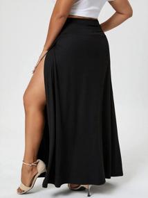 img 3 attached to Women'S Plus Size Long Maxi Skirts Split Side High Waist A-Line Casual Wrap Skirt WDIRARA