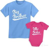 👦 sibling shirts set, boys and girls matching outfits for big brother and little sister логотип