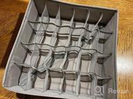 img 1 attached to Organize Your Dresser With 6 Pack Sock Underwear Drawer Dividers And Storage Bins In Grey review by John Huskisson