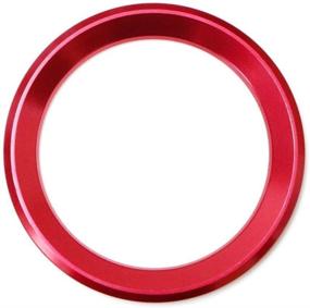 img 1 attached to 🔴 Enhance Your BMW's Style with DEMILLO Aluminum Steering Wheel Center Decoration Cover Trim in Red - Fits BMW 1 2 3 4 5 6 Series X4 X5 X6 (F20 F21 F22 F23 F30 F31 F32 F33 F35 F36 F10 F11 F12 F13 F26 F15 F16)