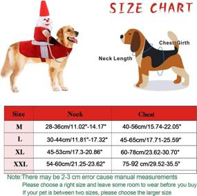 img 1 attached to 🎅 Chnaivy X-Large Christmas Dog Costume - Funny Santa Claus Riding on Dog Pet Outfit for Halloween Party & Christmas Holiday