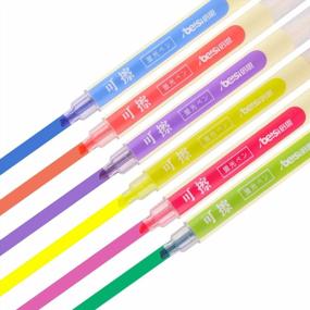 img 4 attached to 6-Pack Erasable Highlighters W/ Double Head, Chisel Tip & Assorted Colors - Smooth Writing!