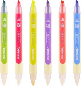 img 3 attached to 6-Pack Erasable Highlighters W/ Double Head, Chisel Tip & Assorted Colors - Smooth Writing!